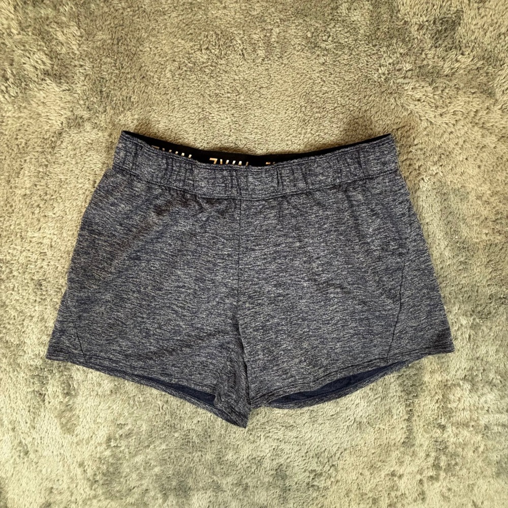 Nike Dri-FIT Womens Blue Heathered Space Dye Running Training Shorts Size M